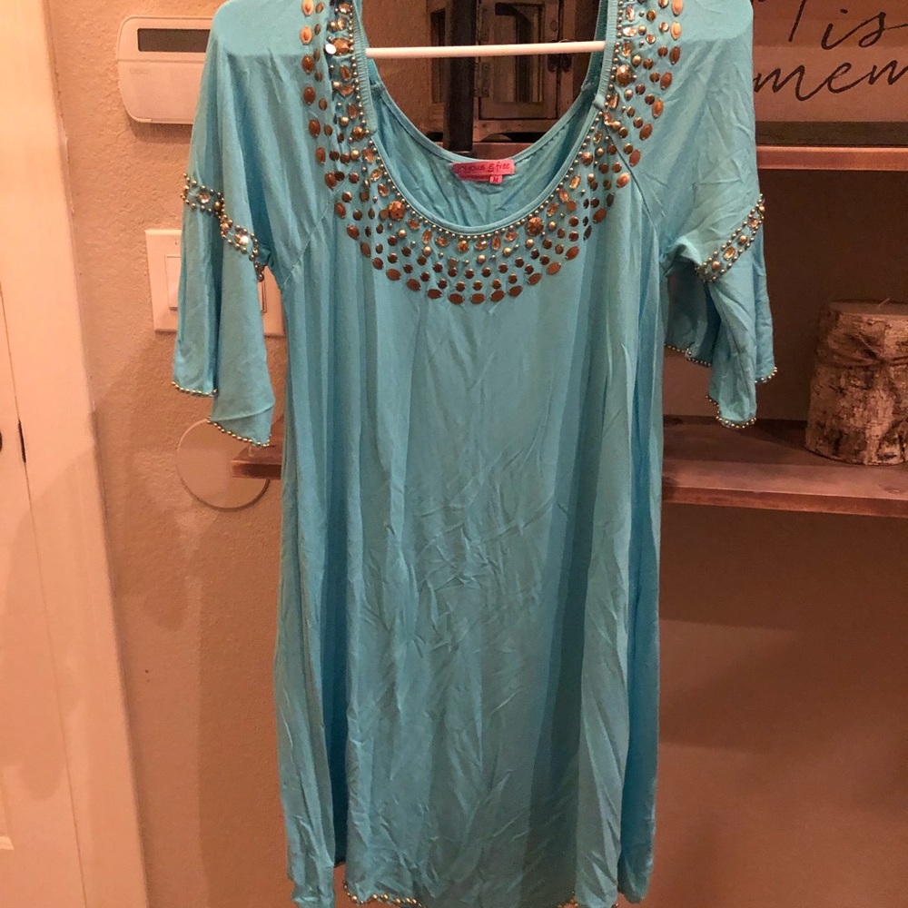 Casual blue dress